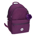 Рюкзак молодёжный 38 х 27 х 13 см, Grizzly, отделение для ноутбука, чёрный/фиолетовый - фото 24493690