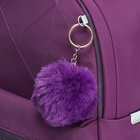 Рюкзак молодёжный 38 х 27 х 13 см, Grizzly, отделение для ноутбука, чёрный/фиолетовый - фото 24557350