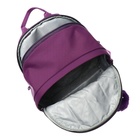 Рюкзак молодёжный 38 х 27 х 13 см, Grizzly, отделение для ноутбука, чёрный/фиолетовый - фото 24557348