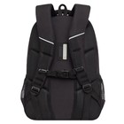 Рюкзак молодёжный 45 х 32 х 23 см, Grizzly, эргономичная спинка, отделение для ноутбука, чёрный - фото 24493695