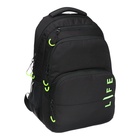 Рюкзак молодёжный 45 х 32 х 23 см, Grizzly, эргономичная спинка, отделение для ноутбука, чёрный - Фото 2