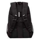 Рюкзак молодёжный 47 х 32 х 17 см, Grizzly, эргономичная спинка, отделение для ноутбука, чёрный - фото 24493715