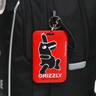 Рюкзак школьный, 40 х 27 х 20 см, Grizzly, эргономичная спинка, отделение для ноутбука, чёрный - фото 24557406