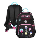 Рюкзак школьный, 40 х 25 х 13 см, Grizzly, эргономичная спинка, отделение для ноутбука, чёрный - фото 9152029