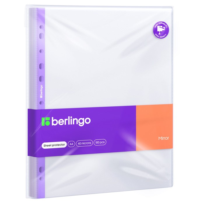 

Файл-вкладыш А4 40мкм Berlingo "Mirror" вертикальный, глянцевая, 100шт