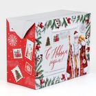 Пакет - коробка «Дедушка Мороз», 23 х 18 х 11 см, Новый год - Фото 3