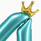 Воздушный шар фольгированный 42" «Цифра 4 с короной», на подставке - Фото 2
