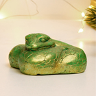 Фигура "Змея клубочком" зеленый с позолотой, 4х4х2см - Фото 2