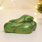 Фигура "Змея клубочком" зеленый с позолотой, 4х4х2см - Фото 3