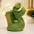 Фигура "Змея с подарком" зеленый с позолотой, 6х4х4см - Фото 2
