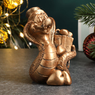 Фигура "Змея с подарком" состаренная бронза, 6х4х4см - фото 321747242