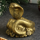 Фигура "Змея на деньгах с бочкой" старое золото, 6х6х5см - Фото 4