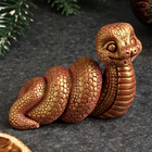 Фигура "Змейка спиралька" бордовый с позолотой, 4х7х4см - Фото 4