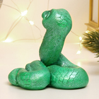 Фигура "Змейка Даша" зеленый металлик, 5х6х4см - Фото 4