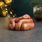 Фигура "Змея Лея" бордовый с позолотой, 4х6,5х7,5см - фото 321747409