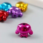 Бусина для творчества пластик «Зайчик глянцевый металлик», 2.1×1.6×1.3 см, МИКС - Фото 3