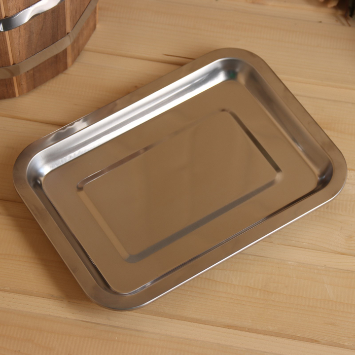 Поддон - испаритель для соляного брикета, 27×20 см, нержавеющая сталь, толщина 0.7 мм - Фото 1