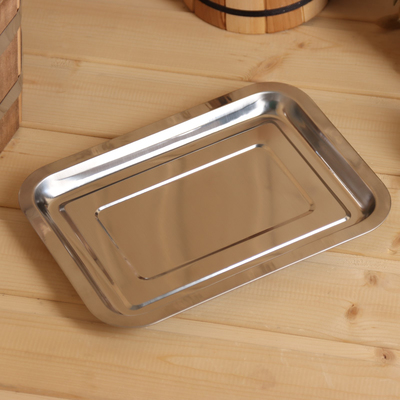 Поддон - испаритель, 27×20 см, нержавеющая сталь, для соляного брикета