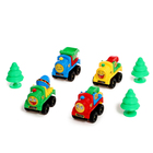 Машинки инерционные «Весёлая стройка», набор 4 шт., с аксессуарами, цвета МИКС - Фото 2