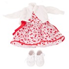 Набор одежды Gotz «Платье с сердечками, кофта, кеды» для куклы 36 см - фото 110553341