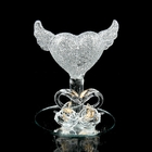 Сувенир стекло "Крылатое сердце с лебедями" 7,5х6,5х10 см - Фото 1