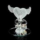 Сувенир стекло "Крылатое сердце с лебедями" 7,5х6,5х10 см - Фото 3