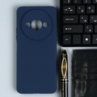Чехол BoraSCO Mate для Xiaomi Redmi A3, силиконовый, матовый, синий - фото 24530061