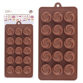 Форма для шоколадных конфет Мультидом «Розочки», силикон