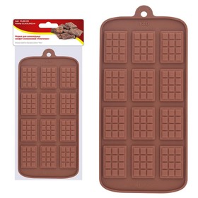 Форма для шоколадных конфет Мультидом «Плиточки», силикон