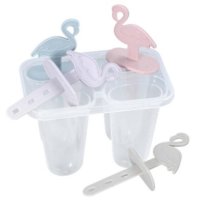 Формы для мороженого Мультидом «Фламинго», 4 ячейки, пластик