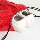 Мешок для обуви на молнии, «ЗФТС», наружный карман, цвет красный - фото 24591511