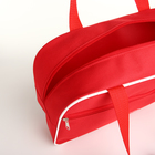 Сумка спортивная женская, TEXTURA, маленький размер, красная - Фото 4