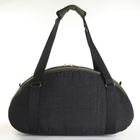 Сумка спортивная на молнии, наружный карман, большой размер, цвет чёрный/хаки - фото 24557832