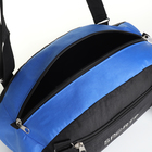 Сумка спортивная на молнии, наружный карман, большой размер, цвет чёрный/синий - Фото 3