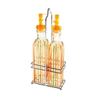 Набор бутылей для соуса и масла Доляна «Галерея», 300 мл, 2 предмета, на подставке - Фото 1