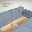 Диван - кровать прямой «Сатурн», с подлокотниками, спальное место 1550×2020 мм, велюр, цвет ева 07/серый - Фото 6