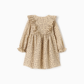 Платье для девочки MINAKU: Cotton collection цвет бежевый, рост 104 см