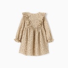 Платье для девочки MINAKU: Cotton collection, бежевое, рост 110 см - Фото 12