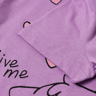 Футболка для девочки, цвет сиреневый, рост 122 см - фото 24600387