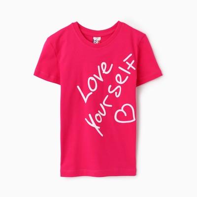 Футболка для девочки Be Friends, цвет фуксия, рост 158 см