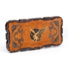 Нарды деревянные резные «Орёл», настольная игра, 45×45 см - Фото 3