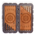 Нарды деревянные резные «Лев», настольная игра, 45×45 см - Фото 4