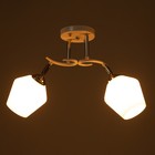 Люстра "Ава" 2хЕ27 40Вт бело-хромовый 45х26х27 см BayerLux - фото 24557890