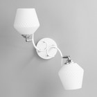 Люстра "Ава" 2хЕ27 40Вт бело-хромовый 45х26х27 см BayerLux - фото 24557892