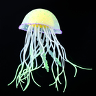 Декор для аквариума "Медуза", силиконовая, с неоновым эффектом, 6,5 х 6,5 х 11,5 см, зелёная   10069 - фото 11354144