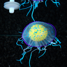 Декор для аквариума "Медуза", силиконовая, с неоновым эффектом, 6,5 х 6,5 х 11,5 см, синяя   1006961 - фото 11354153
