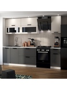 Кухонный гарнитур прямой «Монако» 2000 мм, цвет белый/софт графит - Фото 3