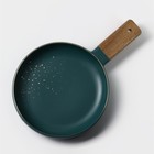 Блюдо для подачи Magistro, d=20 см, с деревянной ручкой, фарфор, бирюзовое - Фото 4