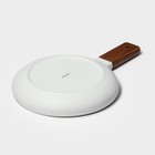 Блюдо фарфоровое для подачи с деревянной ручкой Magistro, d=20 см, цвет белый - Фото 6