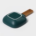 Блюдо для подачи Magistro, 15×15 см, с деревянной ручкой, фарфор, зелёное - Фото 6